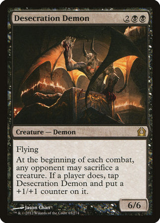 Desecration Demon [Return to Ravnica] | Dumpster Cat Games