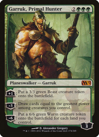 Garruk, Primal Hunter [Magic 2012] | Dumpster Cat Games