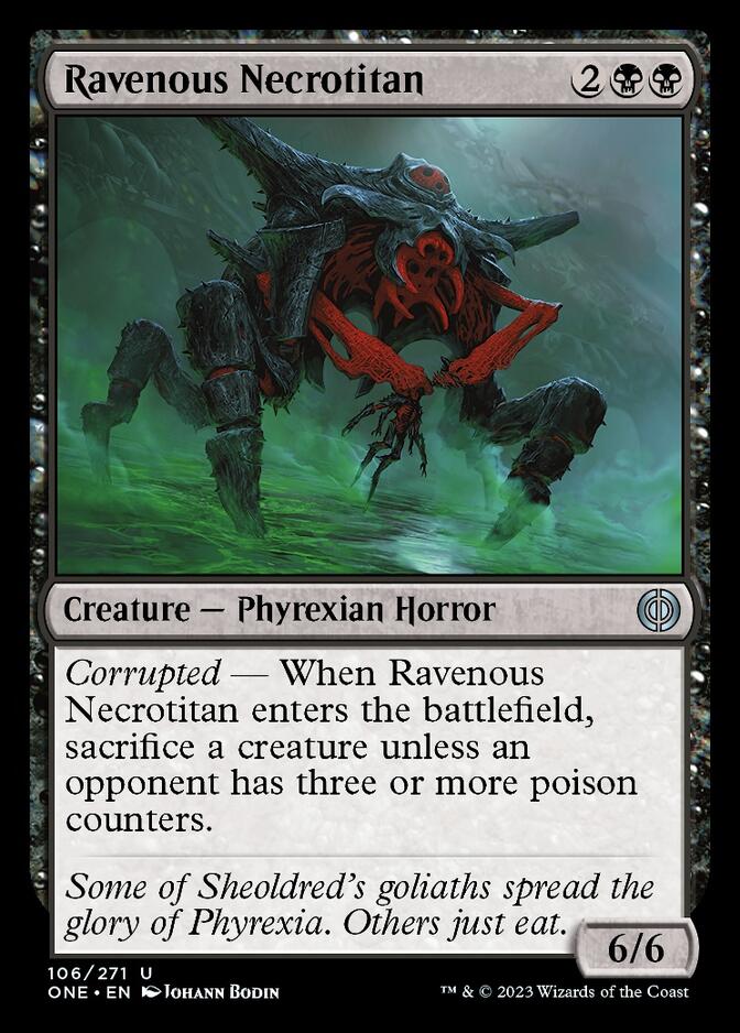 Ravenous Necrotitan [Phyrexia: All Will Be One] | Dumpster Cat Games