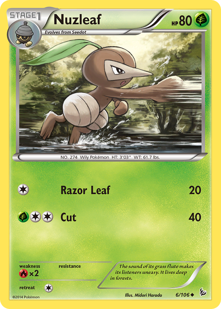 Nuzleaf (6/106) [XY: Flashfire] | Dumpster Cat Games