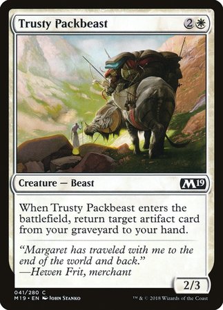 Trusty Packbeast [Core Set 2019] | Dumpster Cat Games
