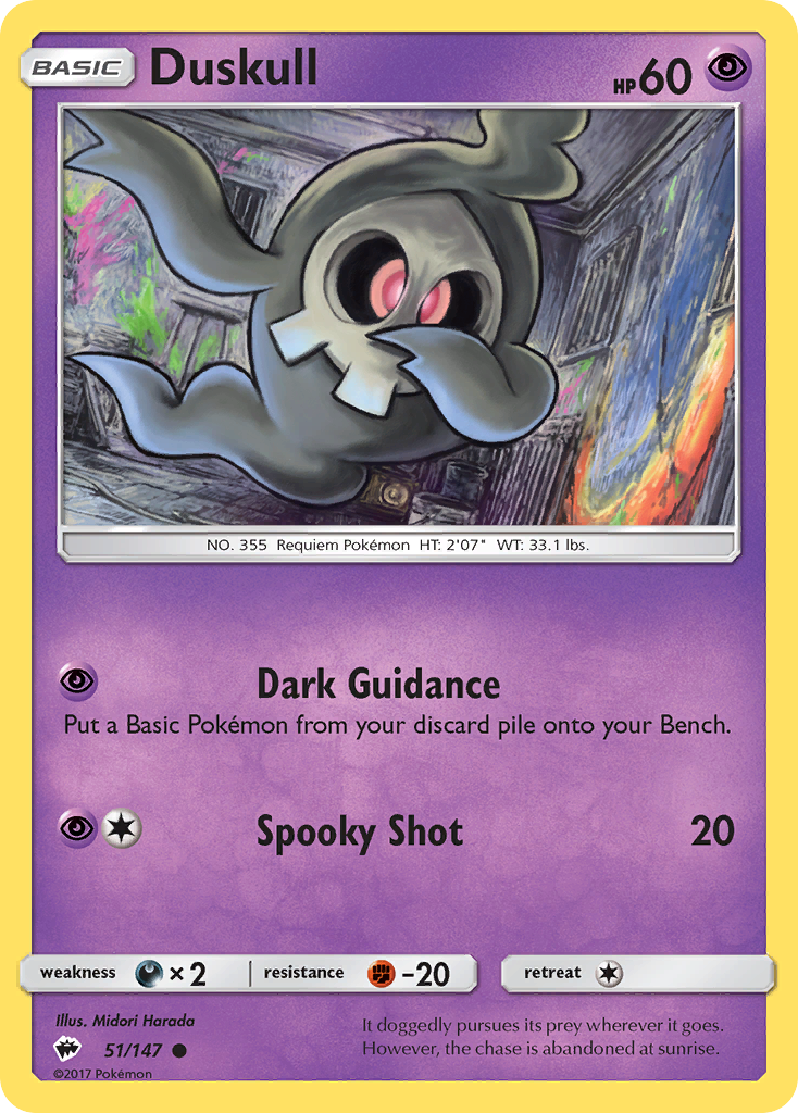 Duskull (51/147) [Sun & Moon: Burning Shadows] | Dumpster Cat Games