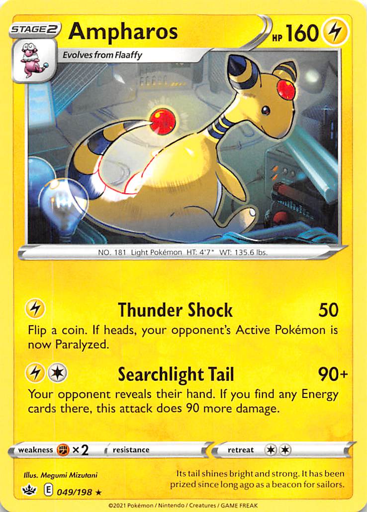 Ampharos (049/198) [Sword & Shield: Chilling Reign] | Dumpster Cat Games