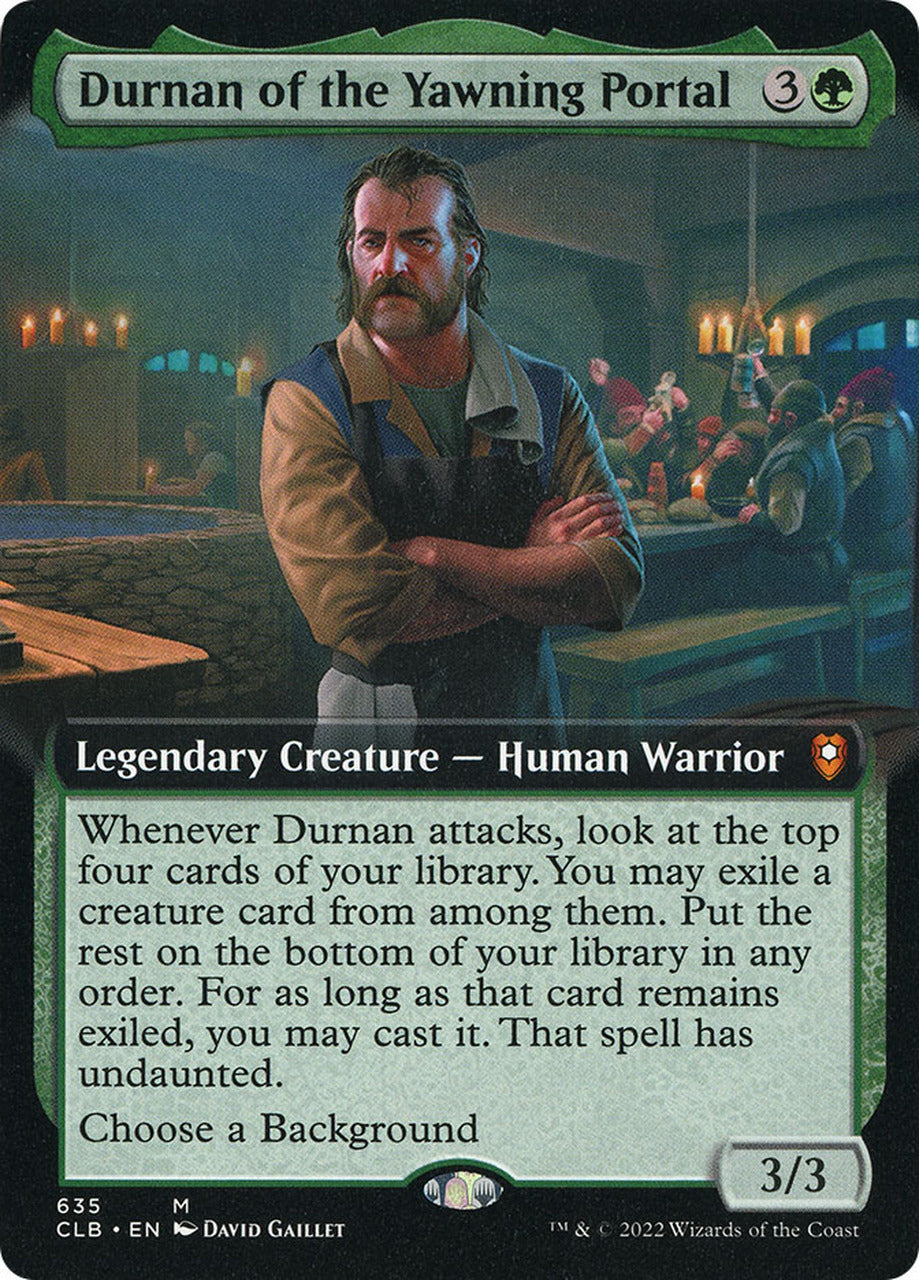 Durnan of the Yawning Portal (Extended Art) [Commander Legends: Battle for Baldur's Gate] | Dumpster Cat Games