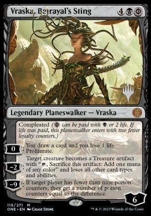 Vraska, Betrayal's Sting (Promo Pack) [Phyrexia: All Will Be One Promos] | Dumpster Cat Games