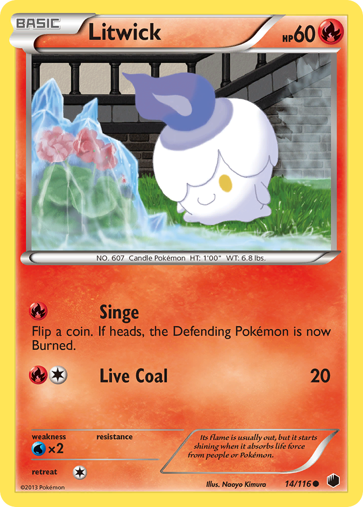 Litwick (14/116) [Black & White: Plasma Freeze] | Dumpster Cat Games