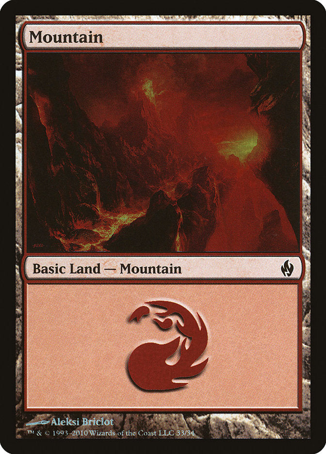 Mountain (33) [Premium Deck Series: Fire and Lightning] | Dumpster Cat Games