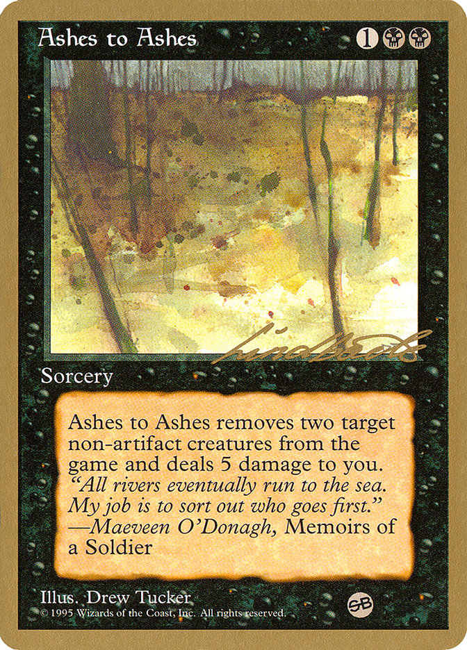 Ashes to Ashes (Leon Lindback) (SB) [Pro Tour Collector Set] | Dumpster Cat Games