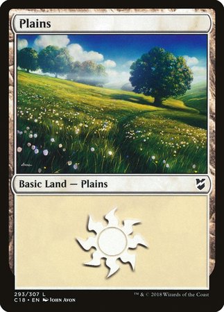 Plains (293) [Commander 2018] | Dumpster Cat Games