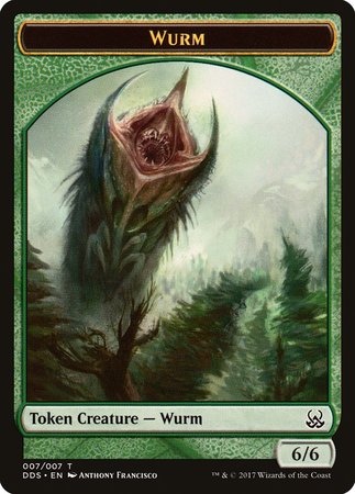 Wurm Token [Duel Decks: Mind vs. Might Tokens] | Dumpster Cat Games