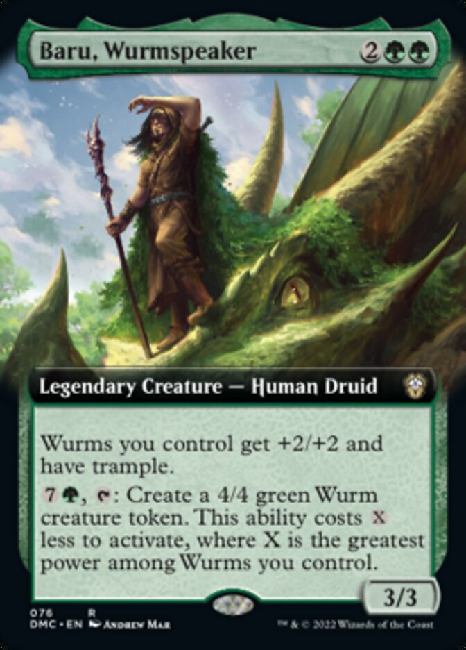 Baru, Wurmspeaker (Extended Art) [Dominaria United Commander] | Dumpster Cat Games