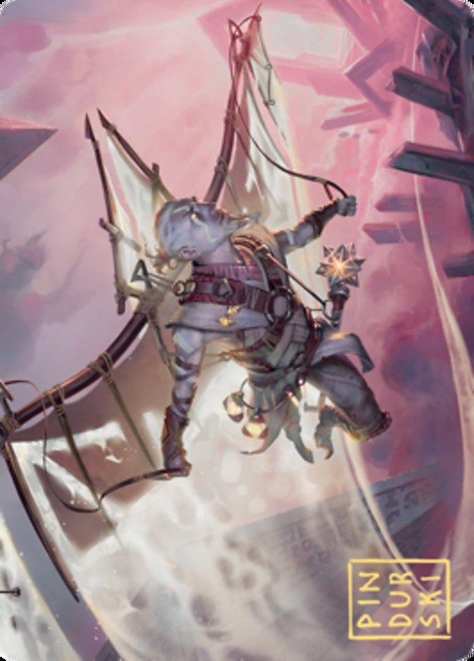 Kitesail Cleric Art Card (Gold-Stamped Signature) [Zendikar Rising Art Series] | Dumpster Cat Games