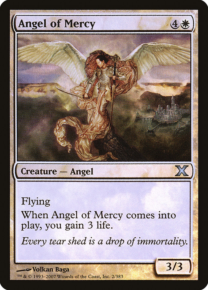 Angel of Mercy (Premium Foil) [Tenth Edition] | Dumpster Cat Games