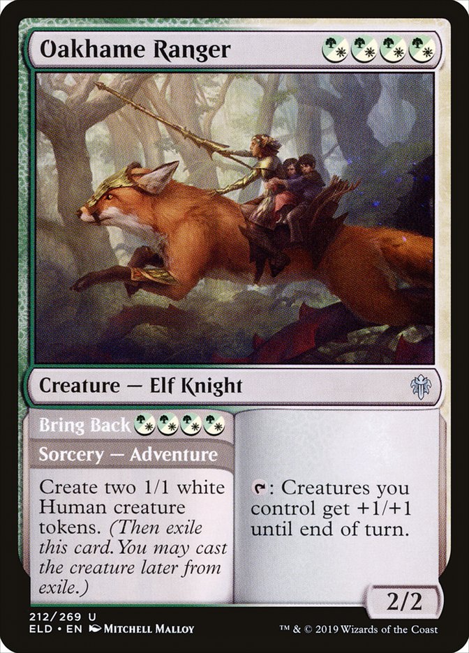 Oakhame Ranger // Bring Back [Throne of Eldraine] | Dumpster Cat Games