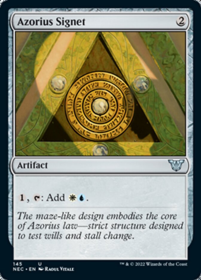 Azorius Signet [Kamigawa: Neon Dynasty Commander] | Dumpster Cat Games