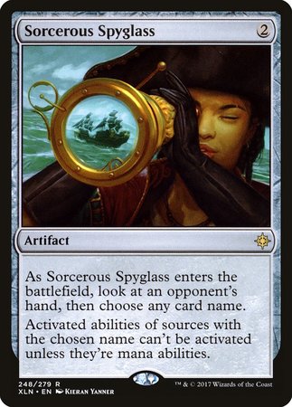 Sorcerous Spyglass [Ixalan] | Dumpster Cat Games