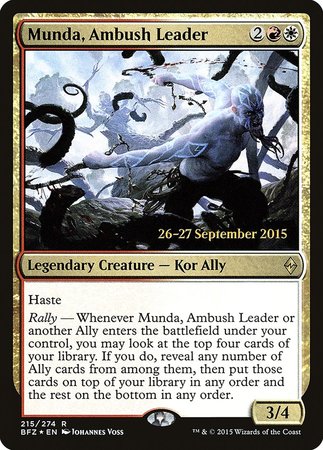 Munda, Ambush Leader [Battle for Zendikar Promos] | Dumpster Cat Games