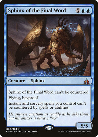 Sphinx of the Final Word [Oath of the Gatewatch] | Dumpster Cat Games