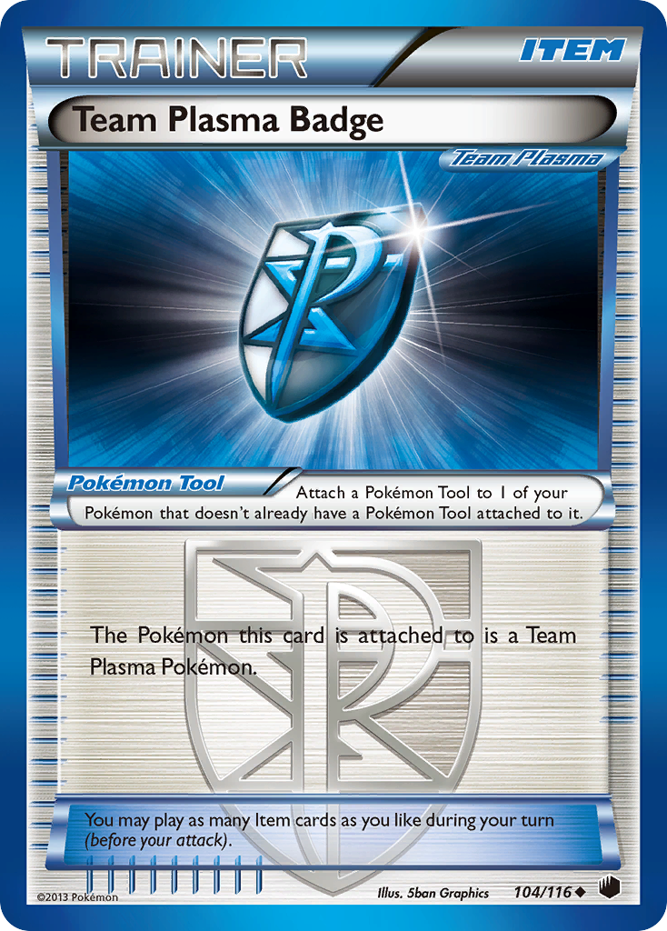 Team Plasma Badge (104/116) [Black & White: Plasma Freeze] | Dumpster Cat Games