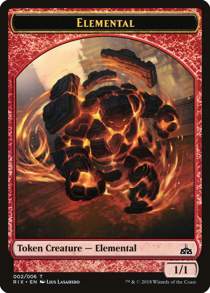 Elemental (002/006) [Rivals of Ixalan Tokens] | Dumpster Cat Games