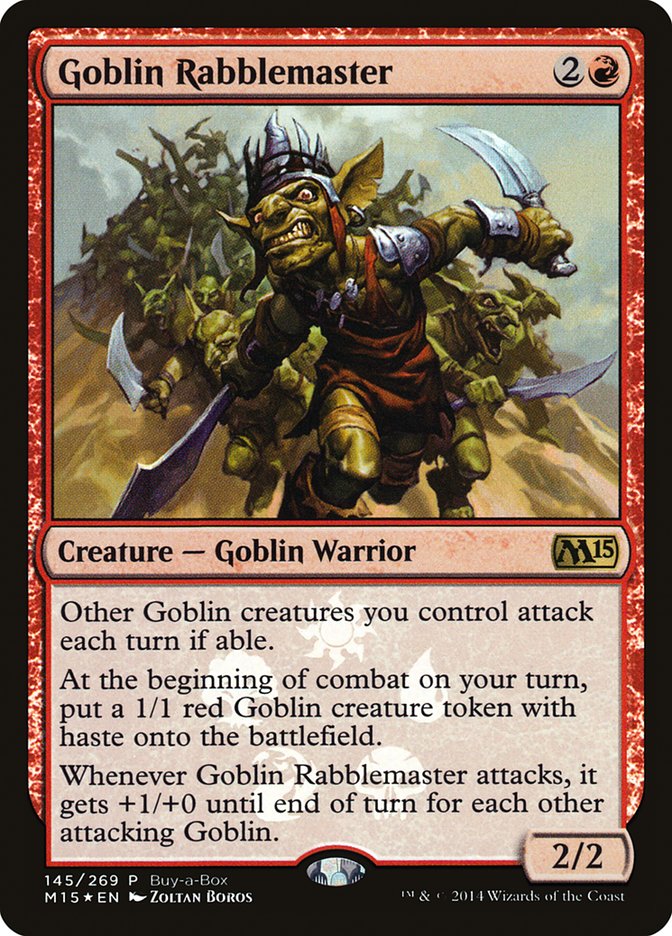 Goblin Rabblemaster (Buy-A-Box) [Magic 2015 Promos] | Dumpster Cat Games
