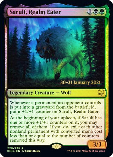 Sarulf, Realm Eater  [Kaldheim Prerelease Promos] | Dumpster Cat Games