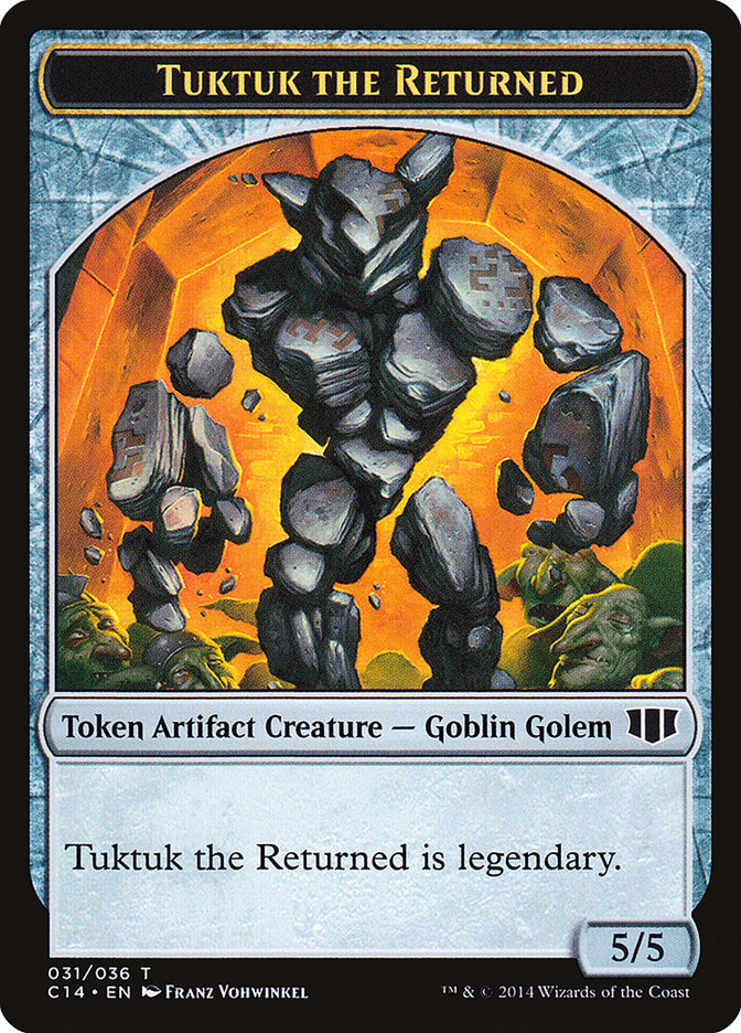 Daretti, Scrap Savant Emblem // Tuktuk the Returned Double-sided Token [Commander 2014 Tokens] | Dumpster Cat Games