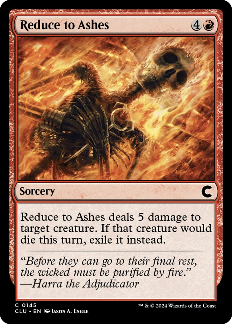 Reduce to Ashes [Ravnica: Clue Edition] | Dumpster Cat Games
