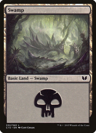 Swamp (332) [Commander 2015] | Dumpster Cat Games
