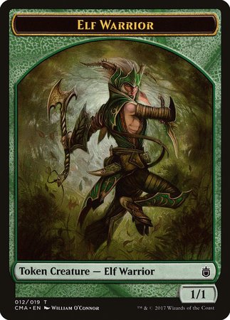 Elf Warrior Token (012) [Commander Anthology Tokens] | Dumpster Cat Games