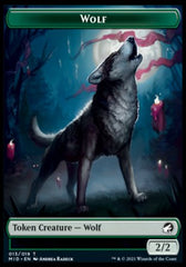 Wolf // Knight Double-sided Token [Innistrad: Midnight Hunt Commander] | Dumpster Cat Games