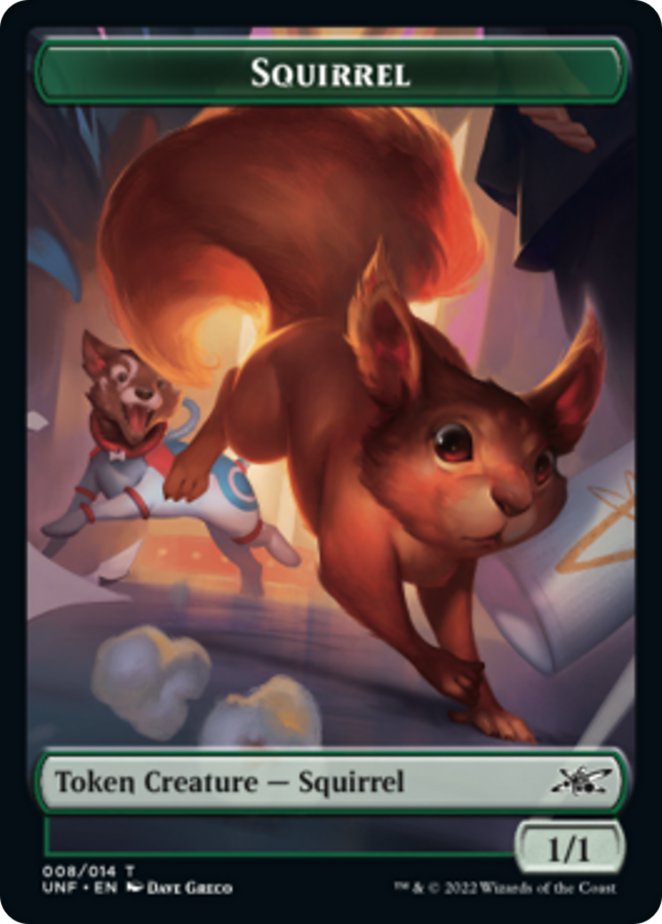 Squirrel // Food (010) Double-sided Token [Unfinity Tokens] | Dumpster Cat Games