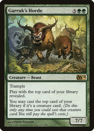 Garruk's Horde [Magic 2014] | Dumpster Cat Games
