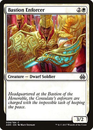 Bastion Enforcer [Aether Revolt] | Dumpster Cat Games