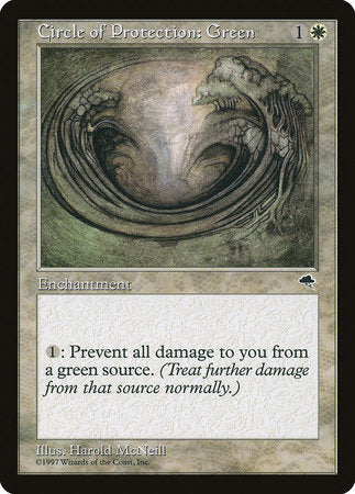 Circle of Protection: Green [Tempest] | Dumpster Cat Games