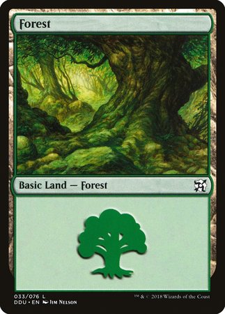 Forest (33) [Duel Decks: Elves vs. Inventors] | Dumpster Cat Games