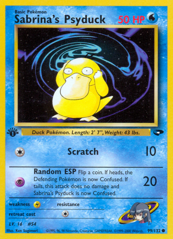 Sabrina's Psyduck (99/132) [Gym Challenge 1st Edition] | Dumpster Cat Games