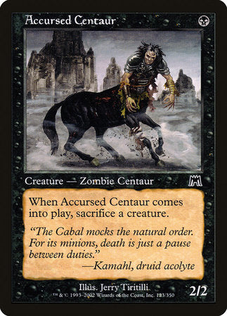Accursed Centaur [Onslaught] | Dumpster Cat Games