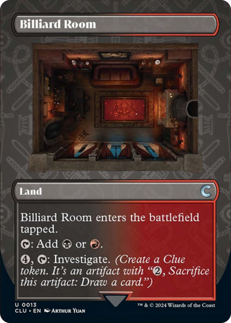 Billiard Room (Borderless) [Ravnica: Clue Edition] | Dumpster Cat Games