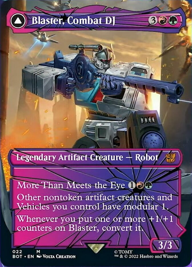 Blaster, Combat DJ // Blaster, Morale Booster (Shattered Glass) [Universes Beyond: Transformers] | Dumpster Cat Games
