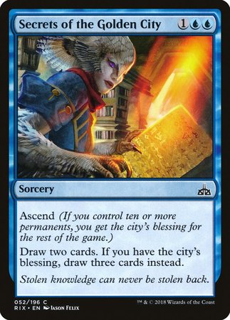 Secrets of the Golden City [Rivals of Ixalan] | Dumpster Cat Games