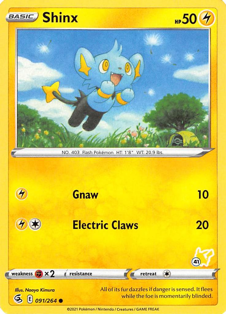 Shinx (091/264) (Pikachu Stamp #41) [Battle Academy 2022] | Dumpster Cat Games