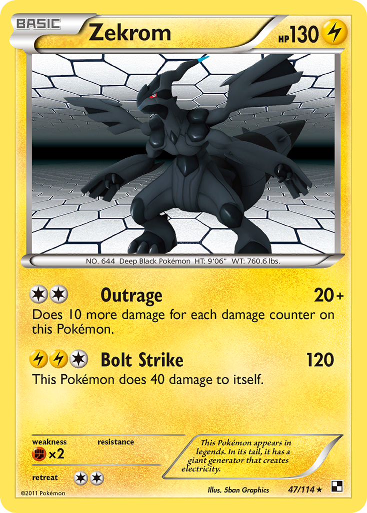Zekrom (47/114) [Black & White: Base Set] | Dumpster Cat Games