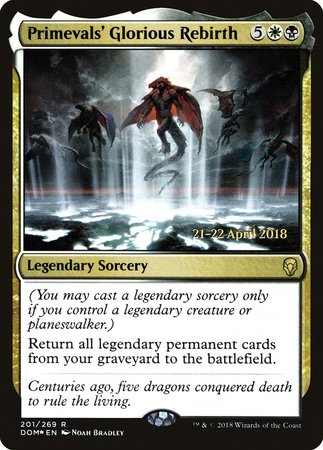 Primevals' Glorious Rebirth [Dominaria Promos] | Dumpster Cat Games