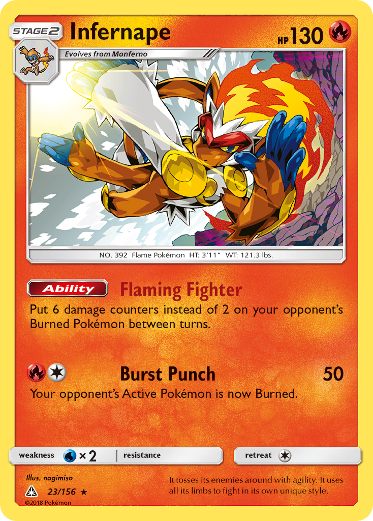 Infernape (23/156) [Sun & Moon: Ultra Prism] | Dumpster Cat Games