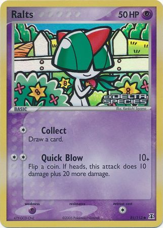 Ralts (81/113) (Stamped) [EX: Delta Species] | Dumpster Cat Games