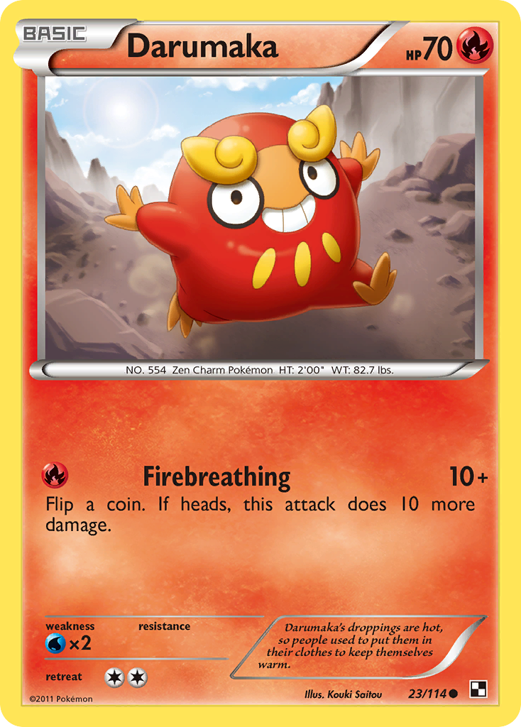 Darumaka (23/114) [Black & White: Base Set] | Dumpster Cat Games