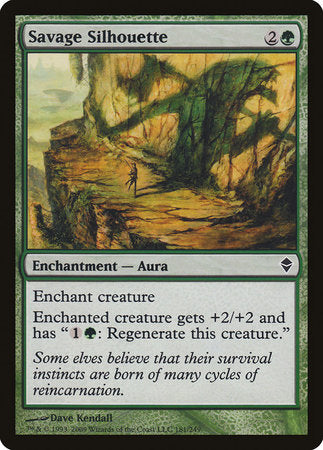 Savage Silhouette [Zendikar] | Dumpster Cat Games
