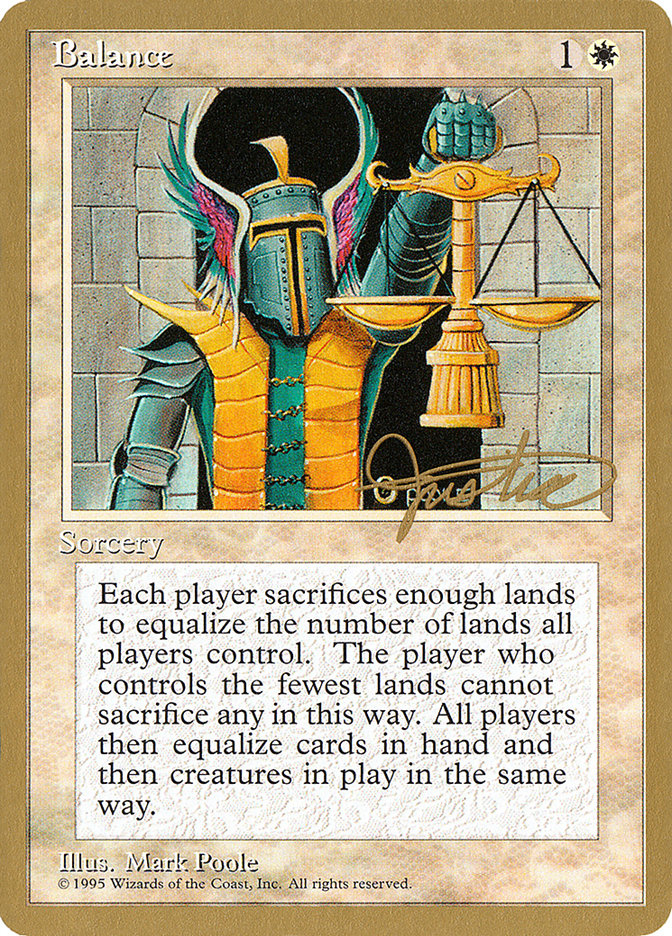 Balance (Mark Justice) [Pro Tour Collector Set] | Dumpster Cat Games
