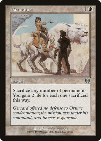 Renounce [Mercadian Masques] | Dumpster Cat Games